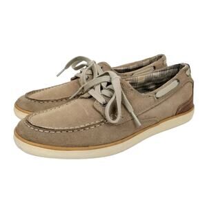 Clarks Men's Jax Leather Suede Top Sider Boat Shoes Tan Size 9